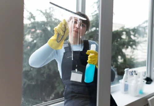 Nettoyage de vitres intérieures et extérieures aux Combes